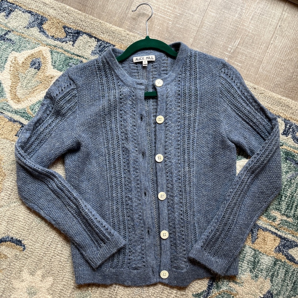 Alex Mill Women’s Pointelle Knit Cardigan - Size Small